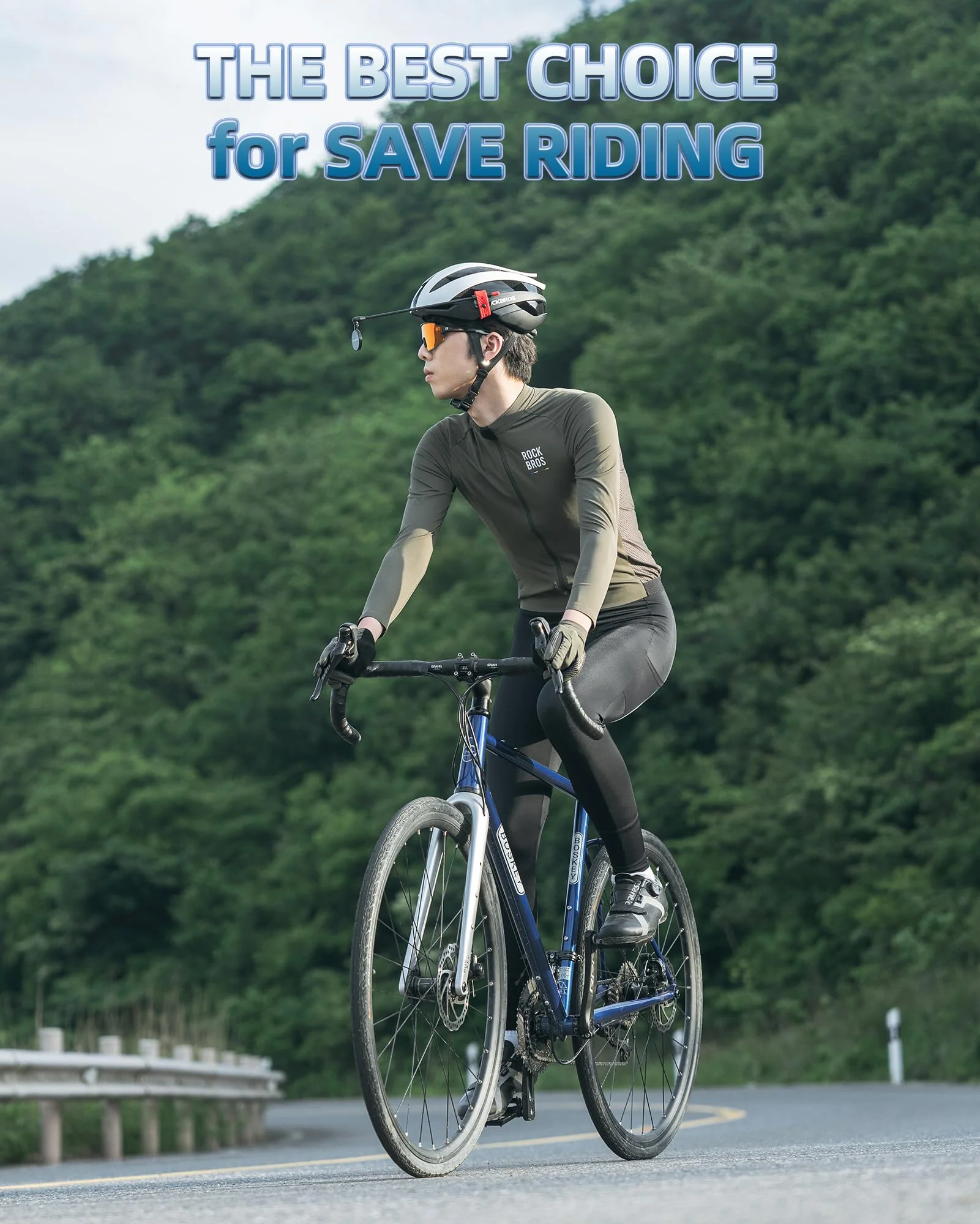 ROCKBROS Bike Helmet Mirror Detachable Fixing Way ycling Mirror - Image 8