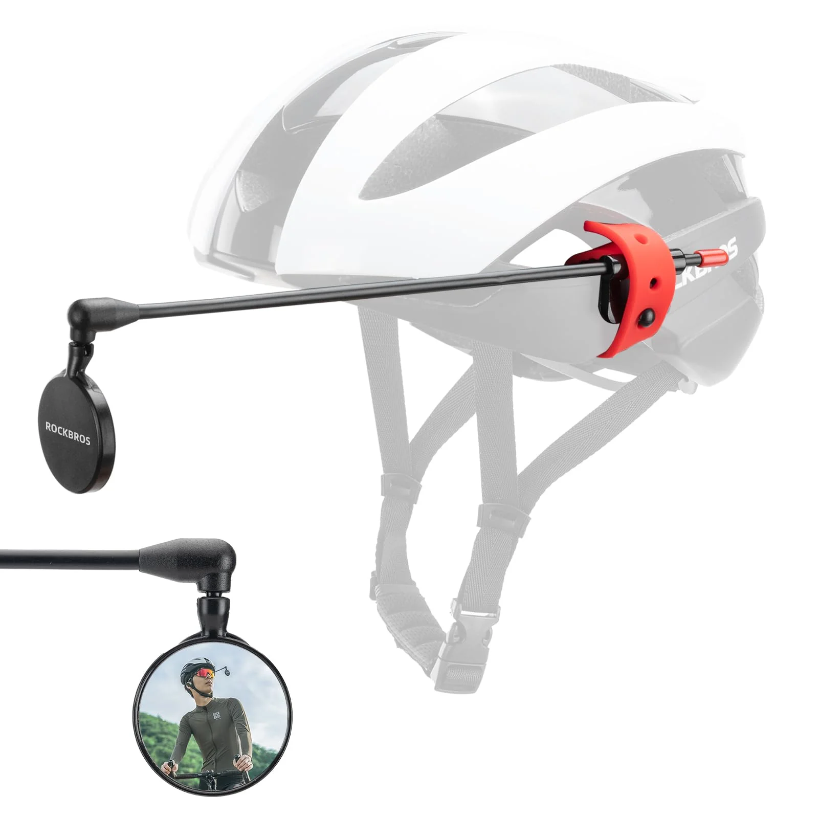 ROCKBROS Bike Helmet Mirror Detachable Fixing Way ycling Mirror - Image 9