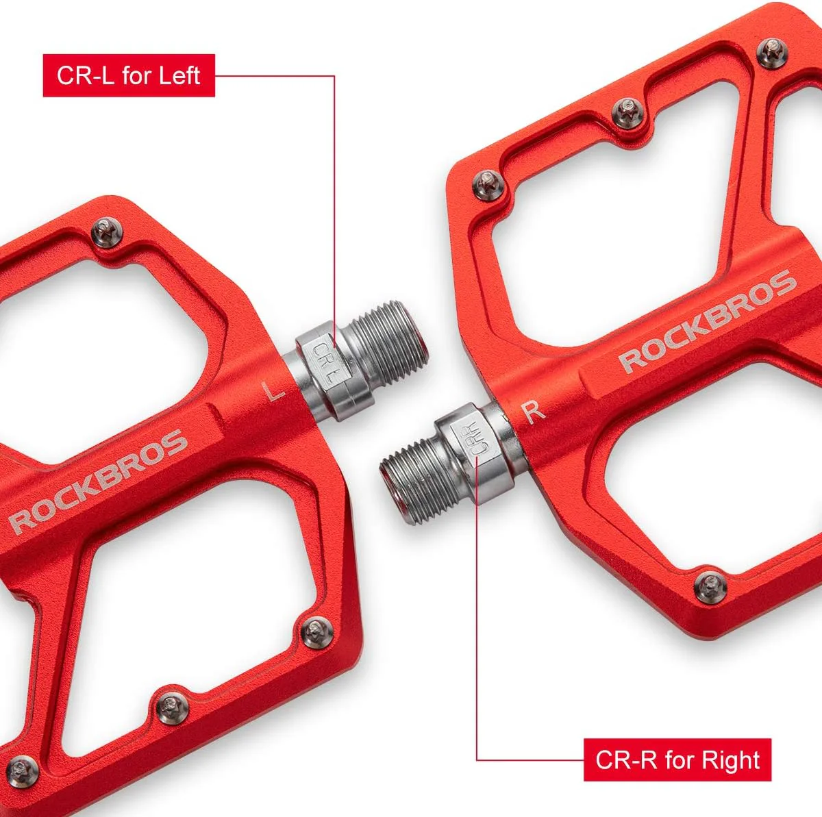 ROCKBROS Bike Pedals Lightweight Aluminum Platform 9/16'' Sealed Bearing - Image 26