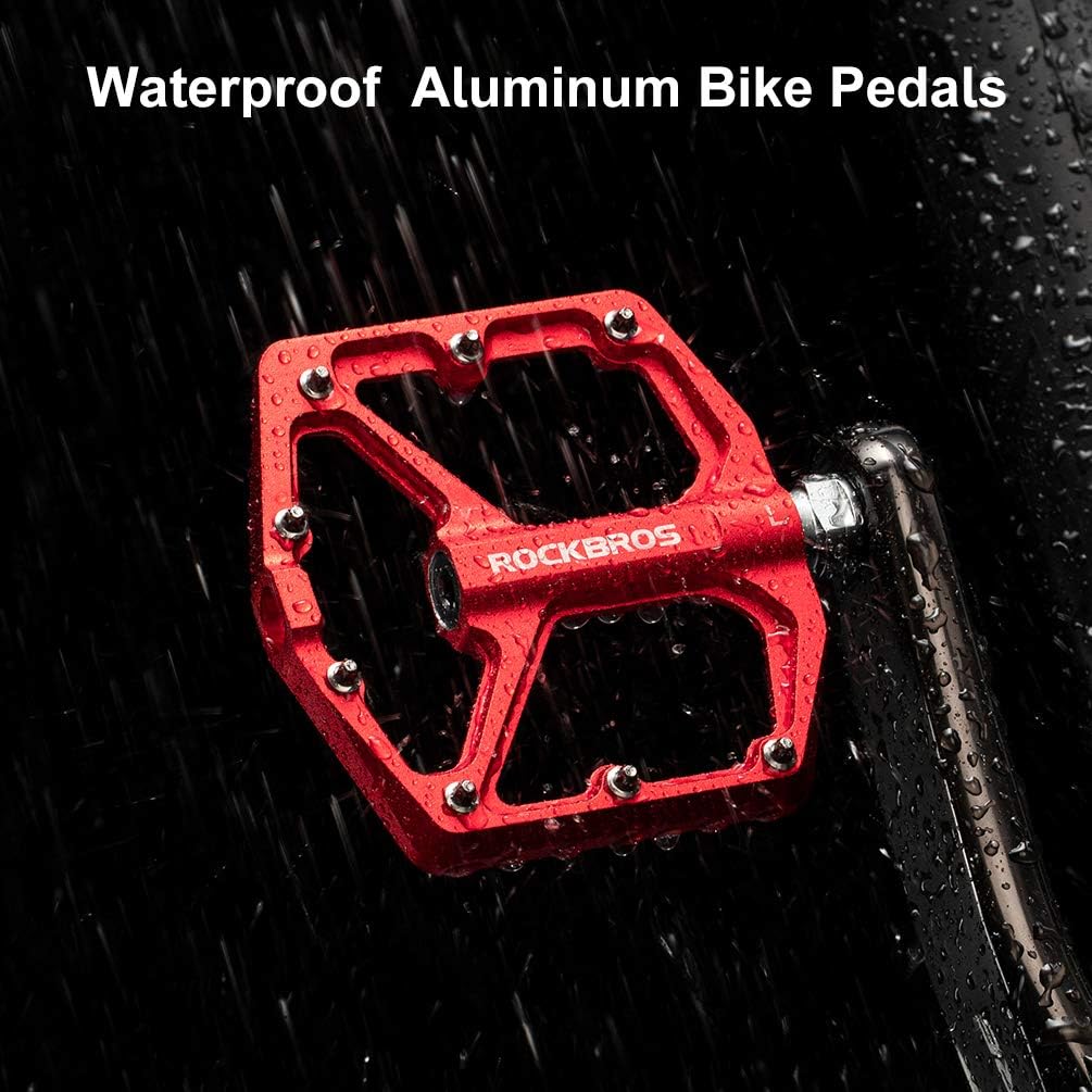 ROCKBROS Bike Pedals Lightweight Aluminum Platform 9/16'' Sealed Bearing - Image 28
