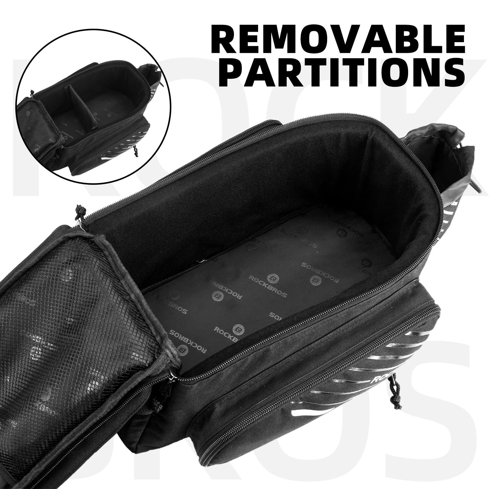 ROCKBROS Bike Rack Bag 13L Maximum Capacity - Image 4