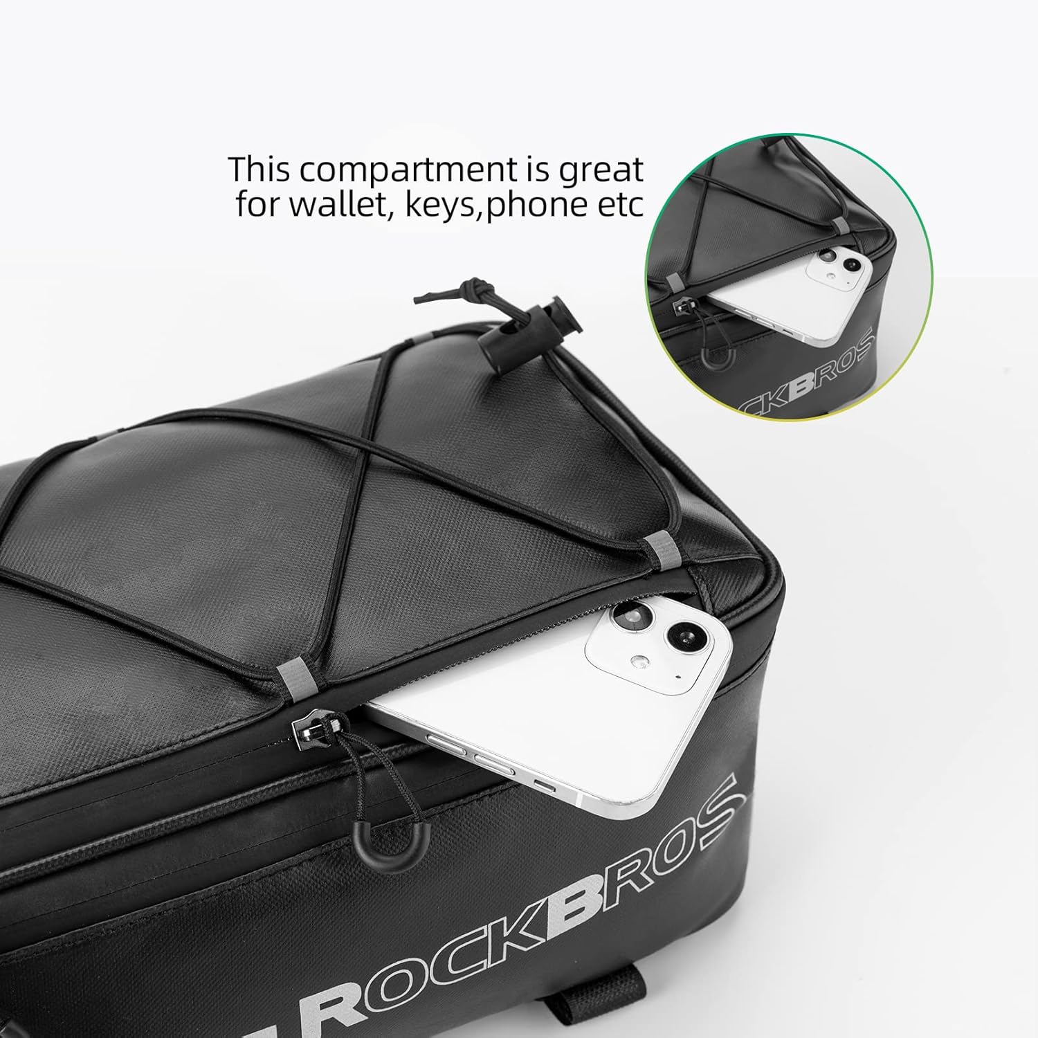 ROCKBROS Bike Rack Bag Saddle Pannier Bag Waterproof 6L or 9L - Image 3