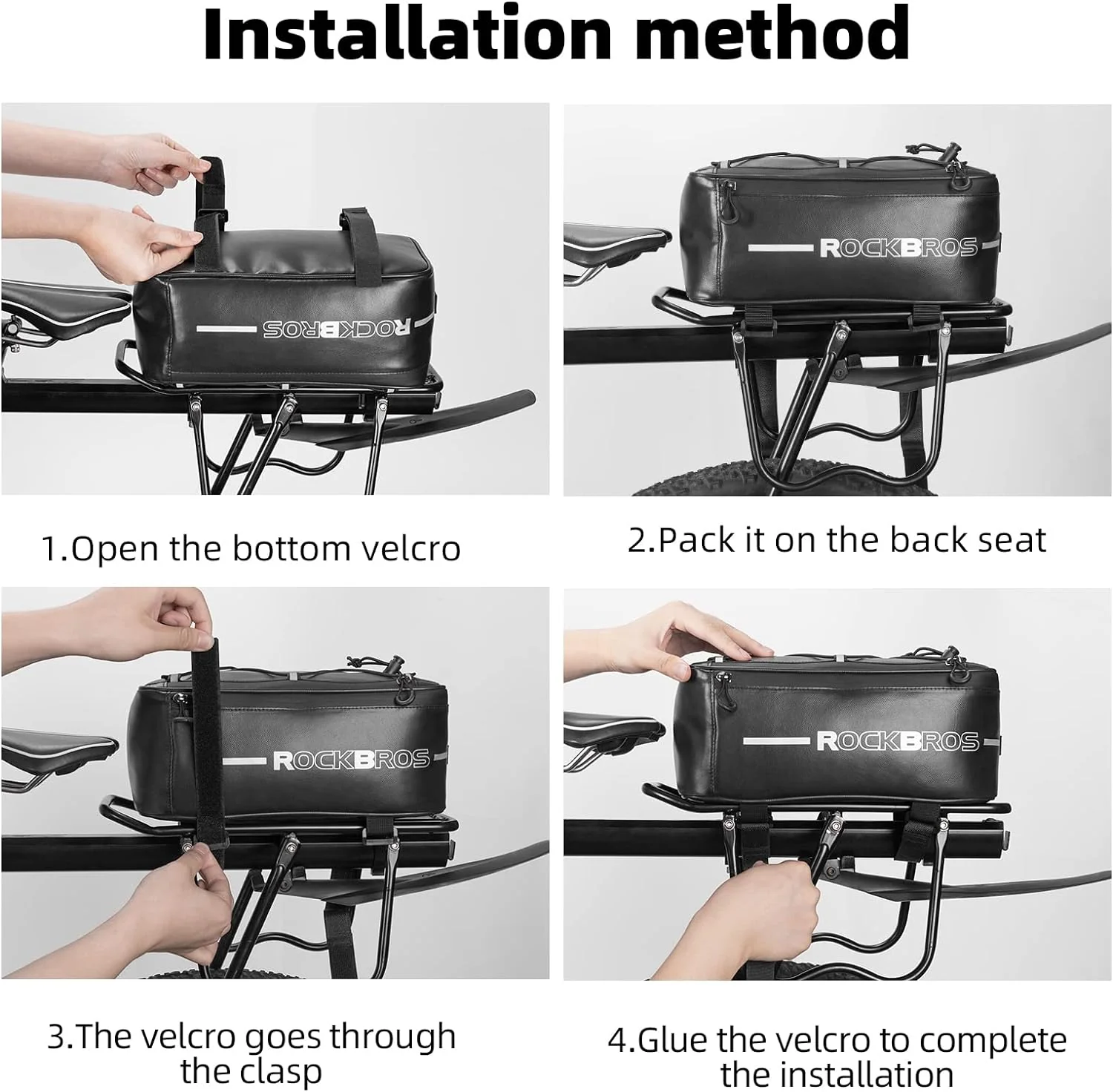 ROCKBROS Bike Rack Bag Saddle Pannier Bag Waterproof 6L or 9L - Image 7
