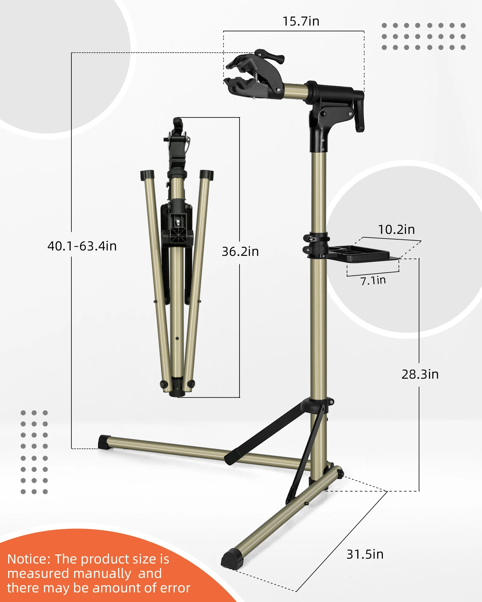 ROCKBROS Bike Repair Stand 65 lbs Capacity for Home Mechanic Maintenance - Image 4