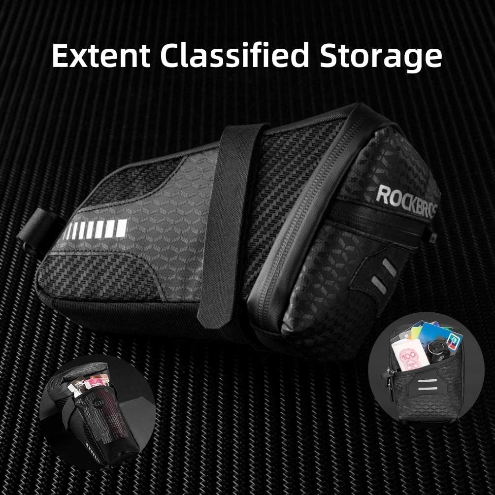ROCKBROS Bike Saddle Bag  Under Seat 1.5L Cycling Accessories Storage Pouch - Image 6