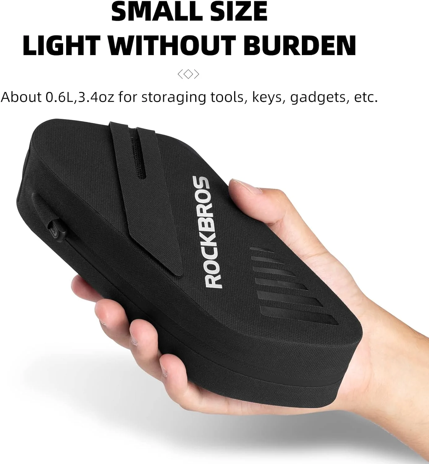 ROCKBROS Bike Saddle Bag Waterproof 0.6L Mini - Image 6