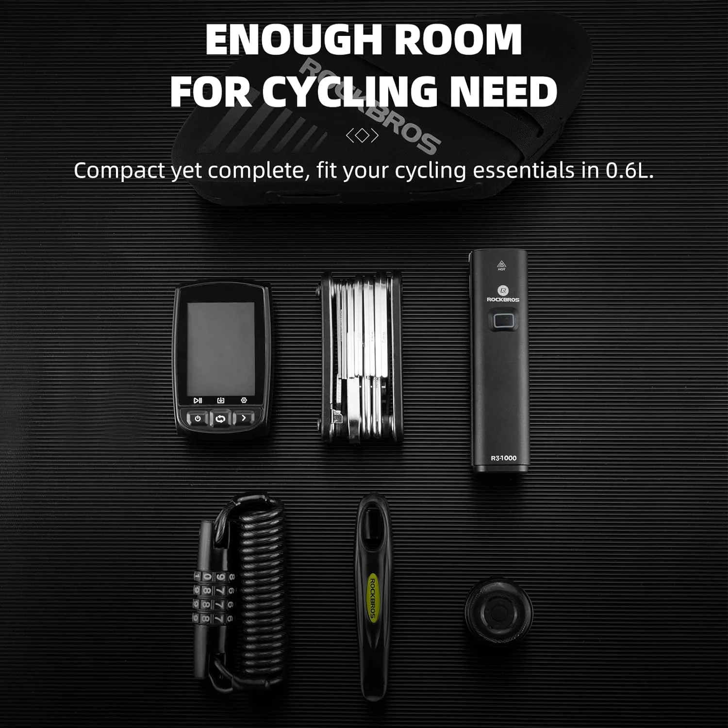 ROCKBROS Bike Saddle Bag Waterproof 0.6L Mini - Image 7