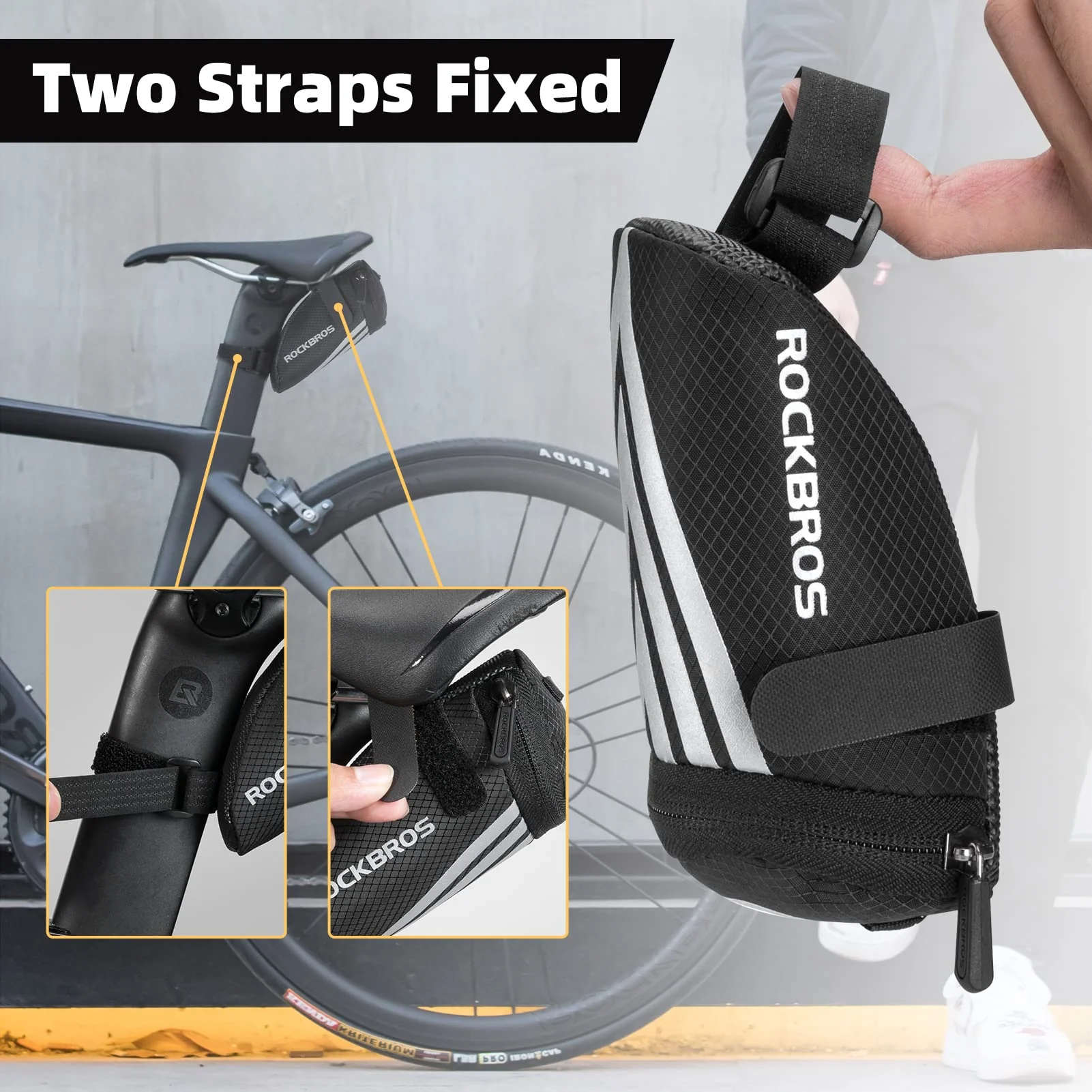 ROCKBROS Bike Saddle Seat Bag Under Seat - Image 4