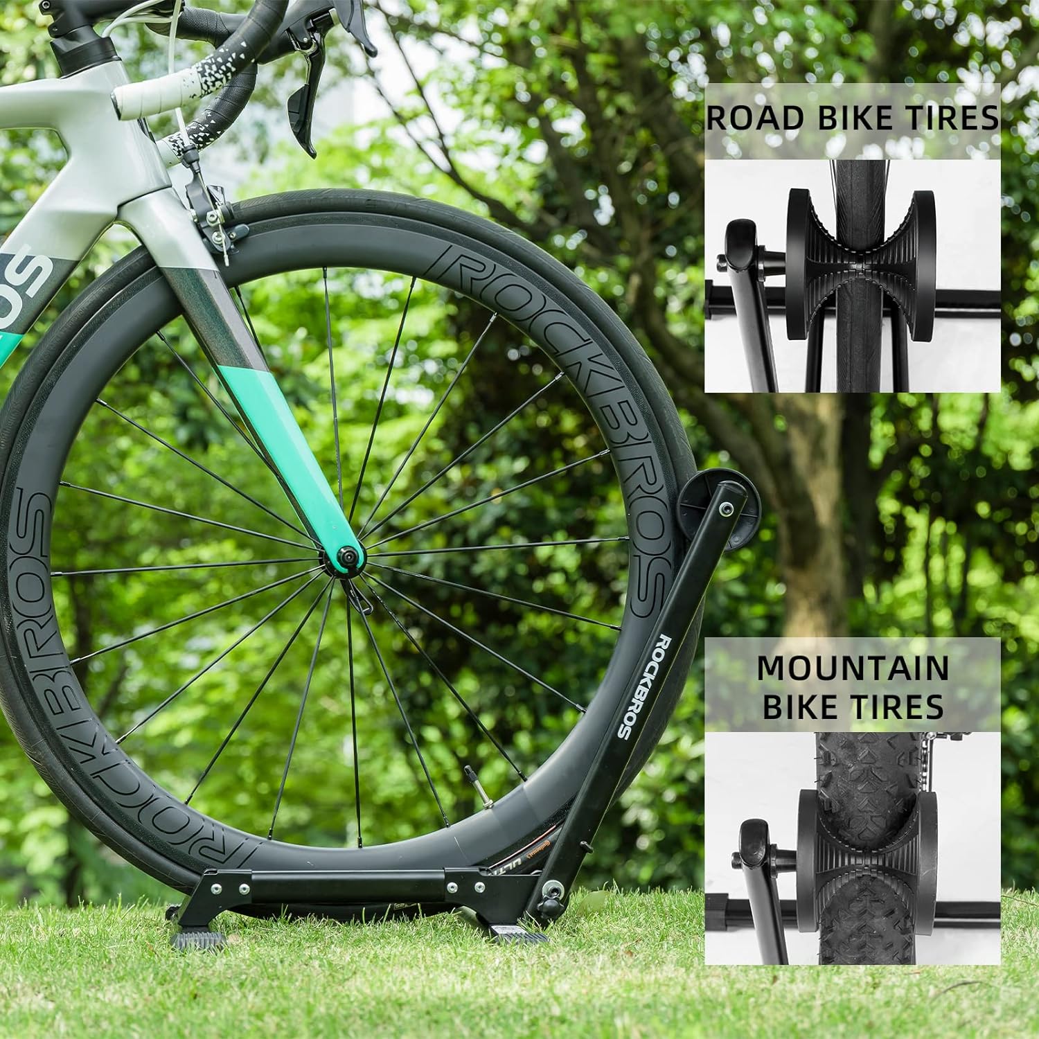 ROCKBROS Foldable Bike Stand Floor for 20” - 29” Wheels - Image 3