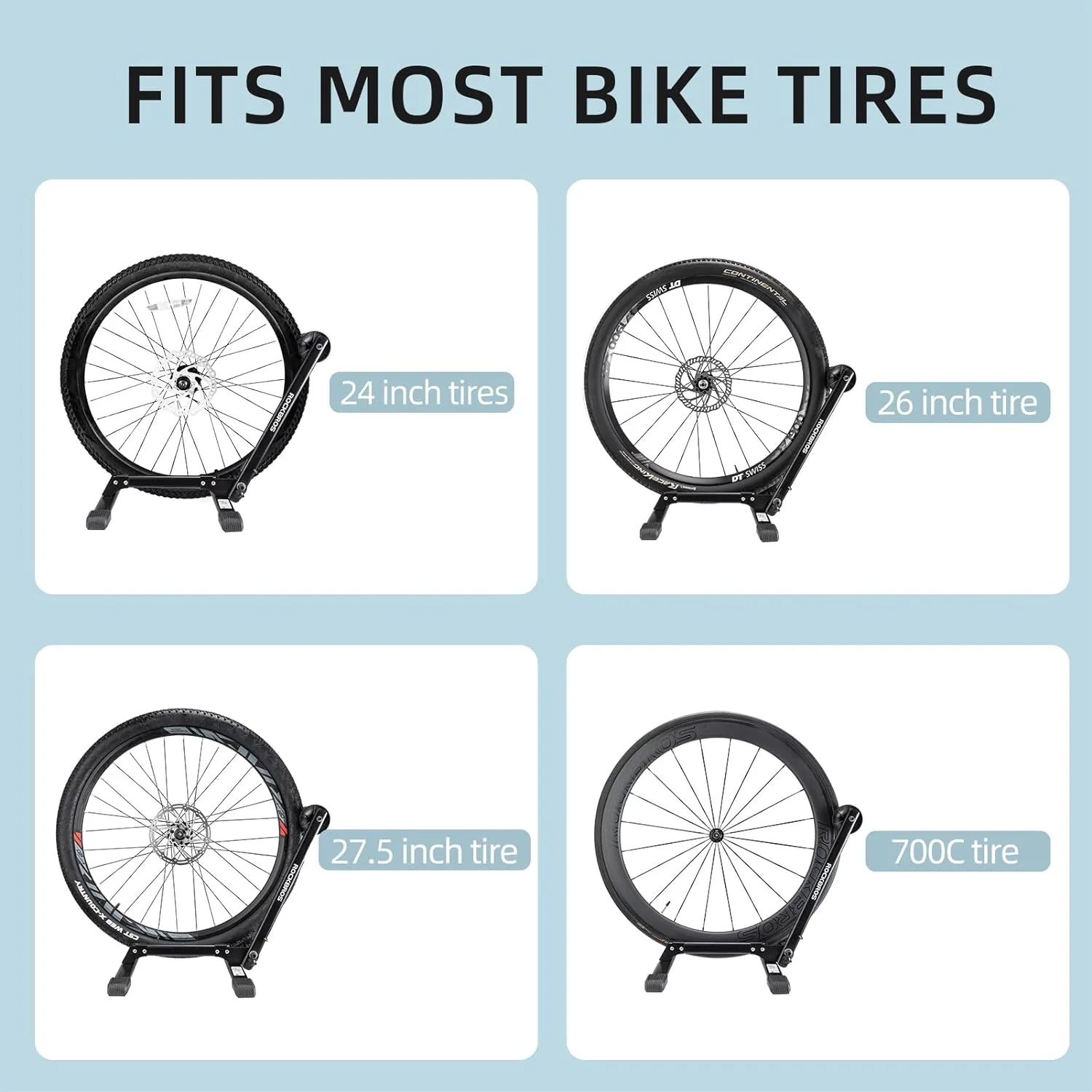 ROCKBROS Foldable Bike Stand Floor for 20” - 29” Wheels - Image 4