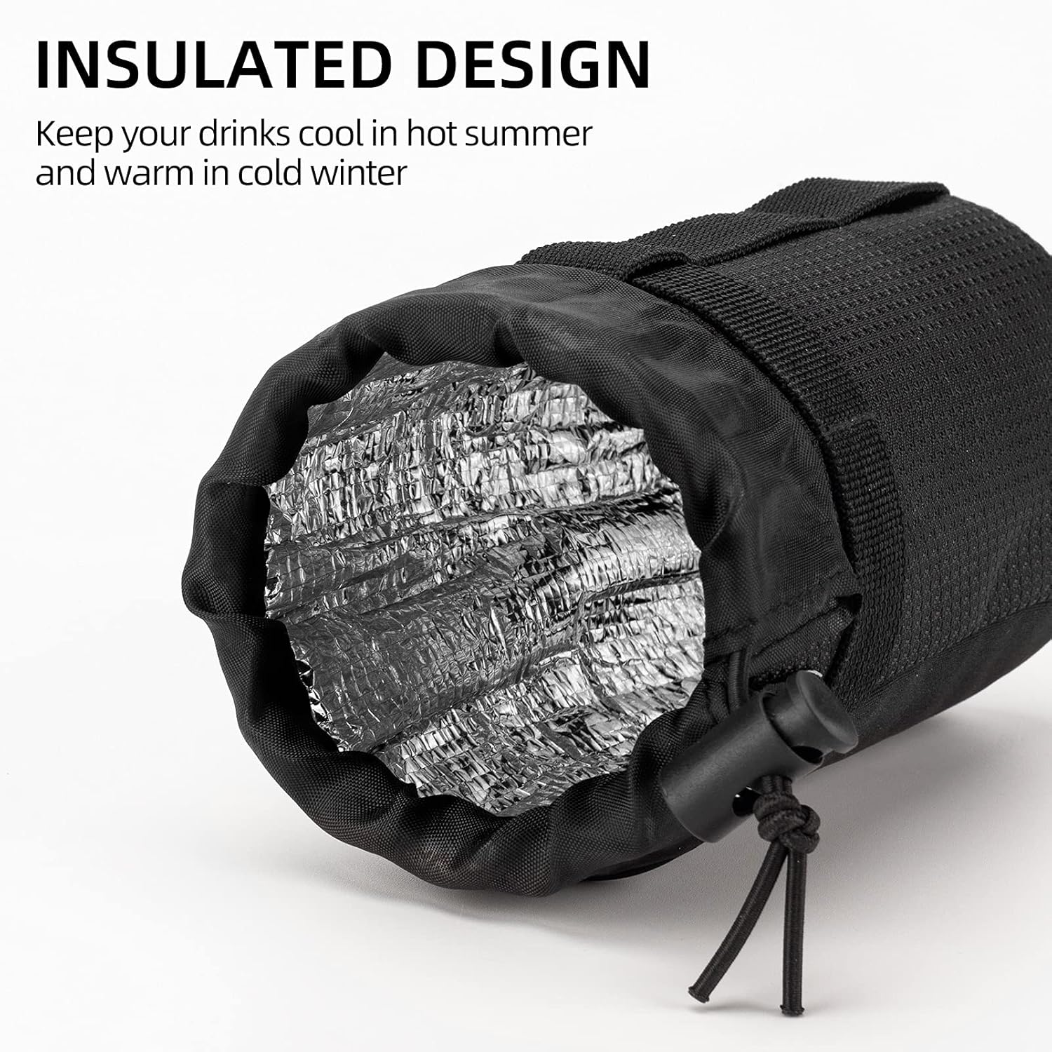 ROCKBROS Bike Water Bottle Holder Bag Handlebar Stem Bag - Image 4