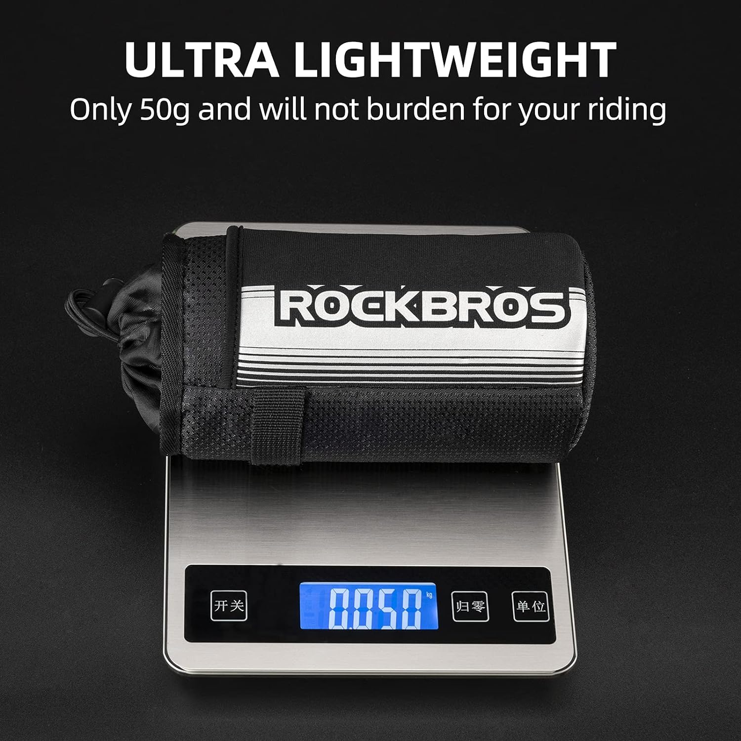 ROCKBROS Bike Water Bottle Holder Bag Handlebar Stem Bag - Image 6