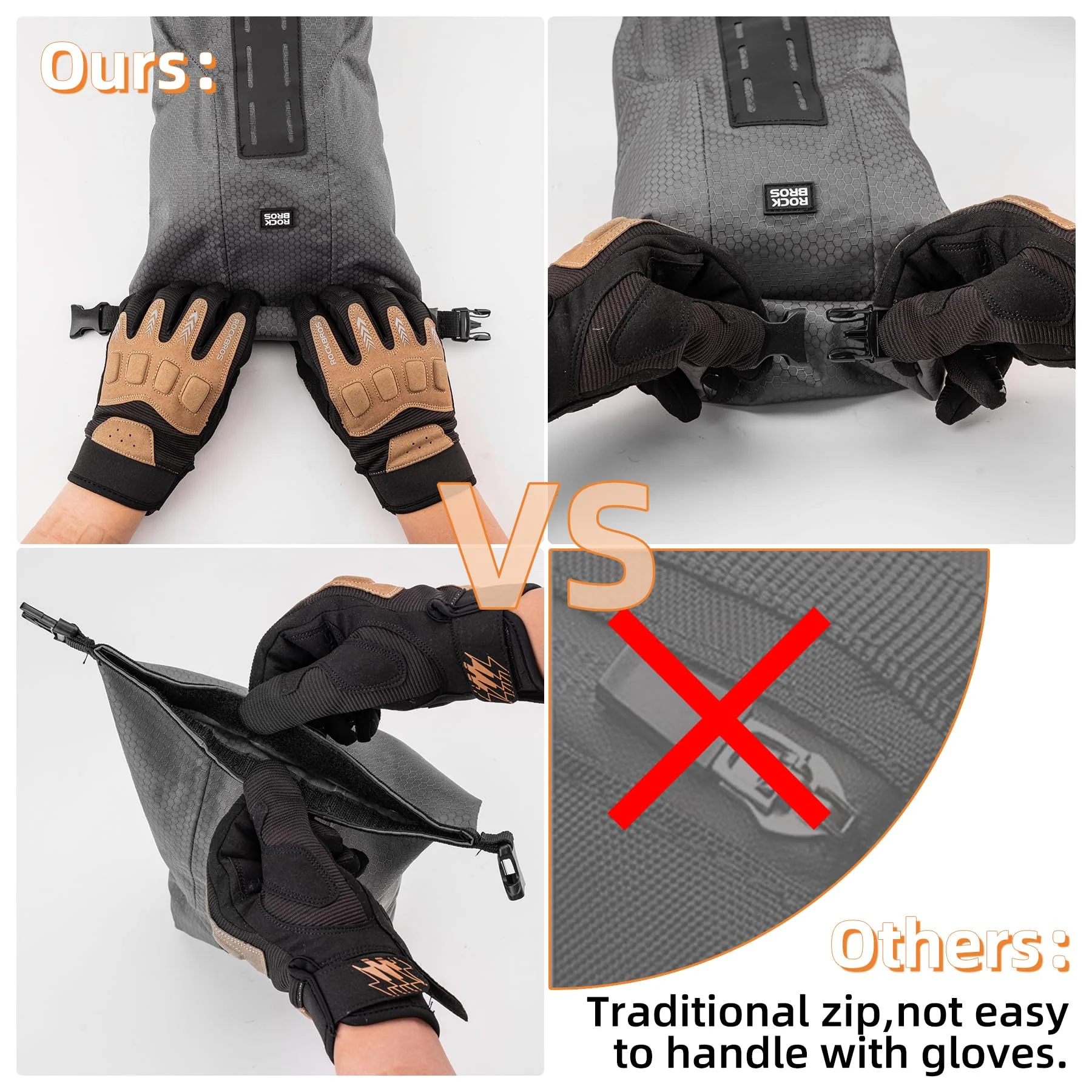 ROCKBROS Bike Waterproof 4L Front Fork Bag with Bike Rack - Image 5