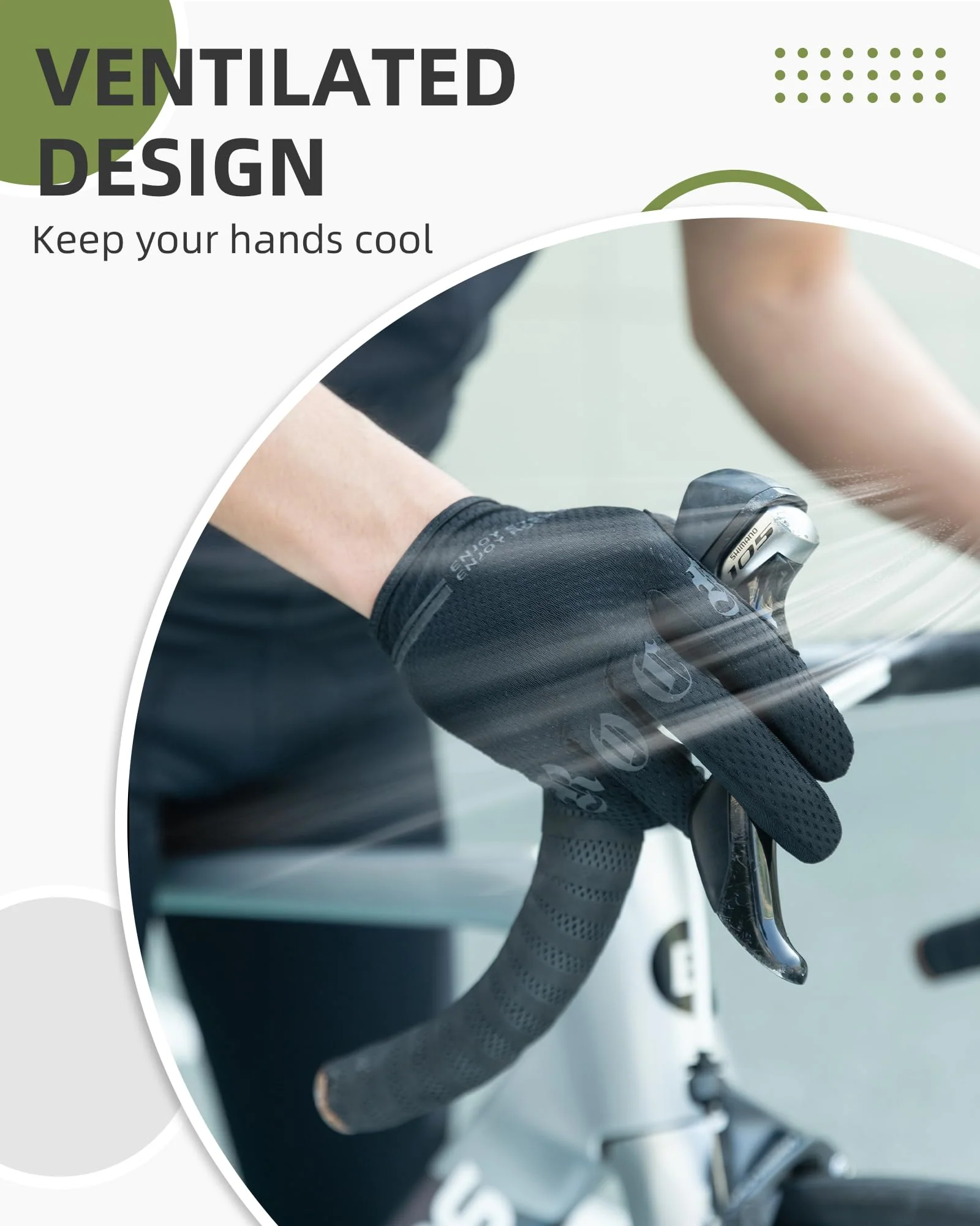 ROCKBROS Breathable Cycling Gloves for Men - Touchscreen MTB Gloves - Image 10