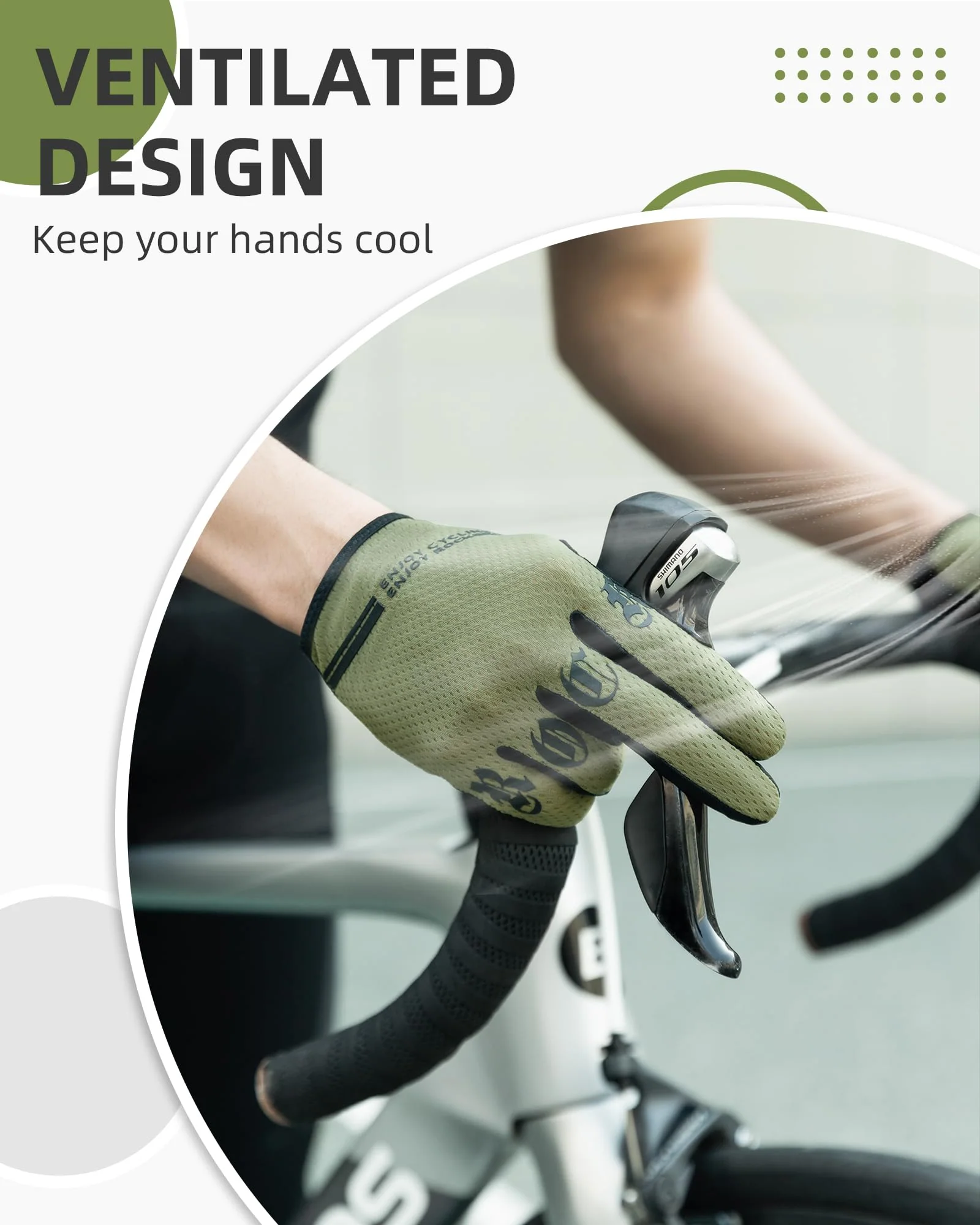 ROCKBROS Breathable Cycling Gloves for Men - Touchscreen MTB Gloves - Image 3