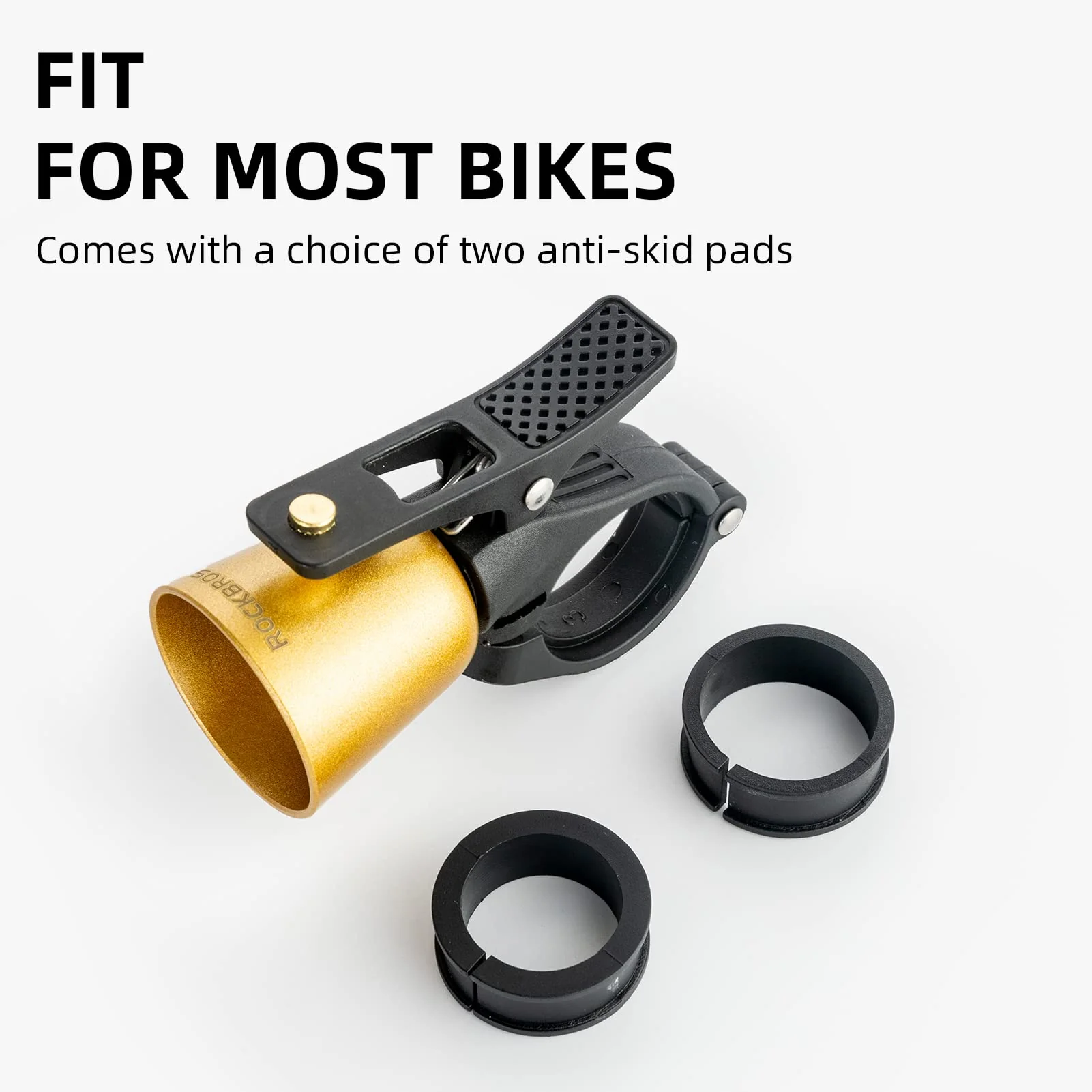 ROCKBROS Classic Brass Bike Bell Loud Easy Install Fits Most Handlebars - Image 21