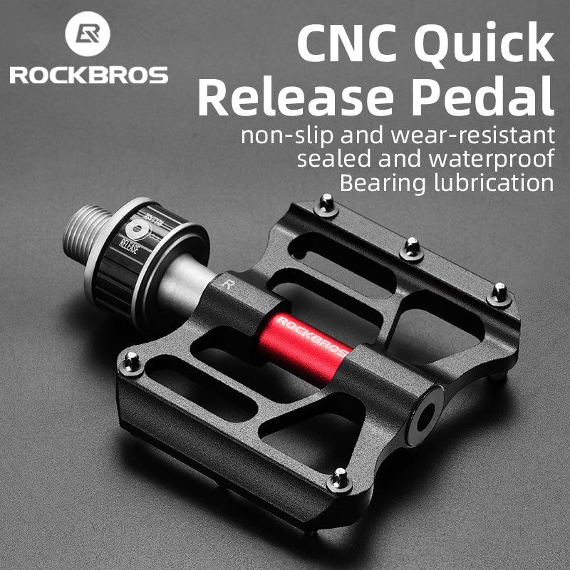 ROCKBROS CNC Aluminum Folding Bike Pedals, Quick Release, 9/16" Thread, Ultralight - Image 7