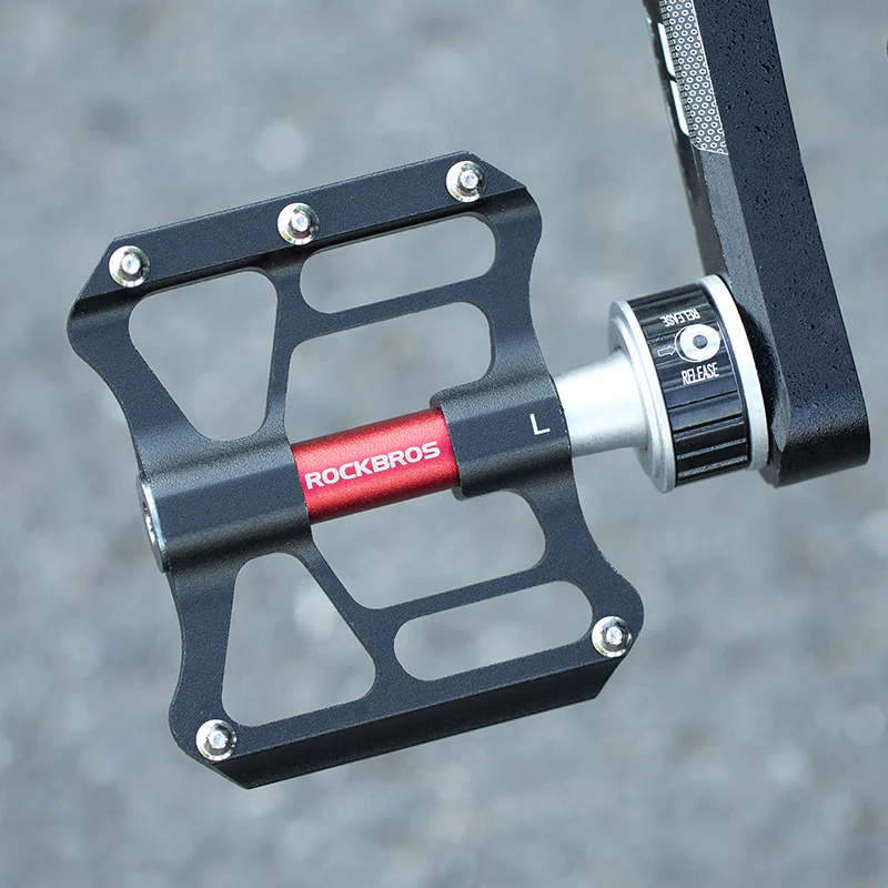 ROCKBROS CNC Aluminum Folding Bike Pedals, Quick Release, 9/16" Thread, Ultralight - Image 8
