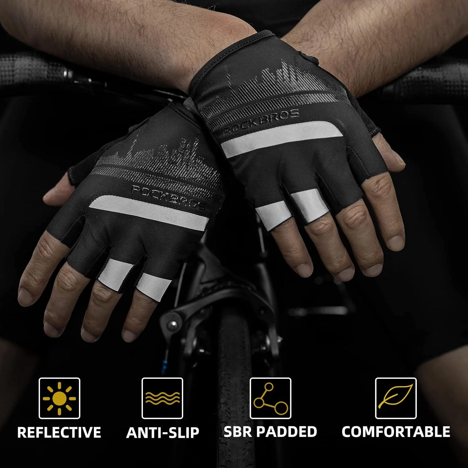 ROCKBROS Cycling Gloves Shock Absorbing Breathable - Image 12