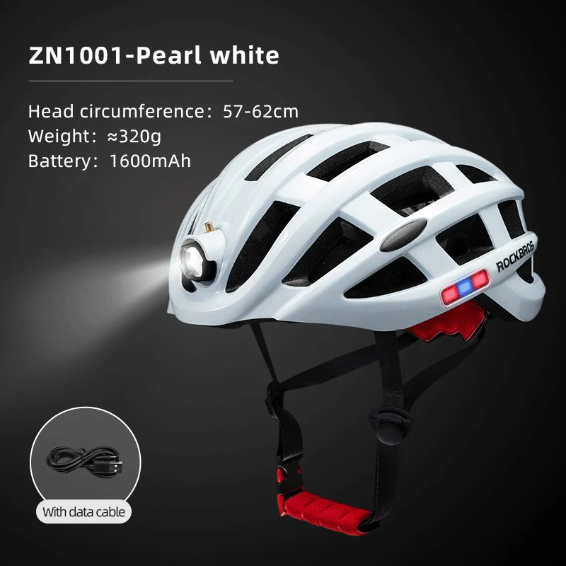 ROCKBROS Cycling Light Helmet 3Modes Bike Ultralight Helmet Electric USB - Image 4