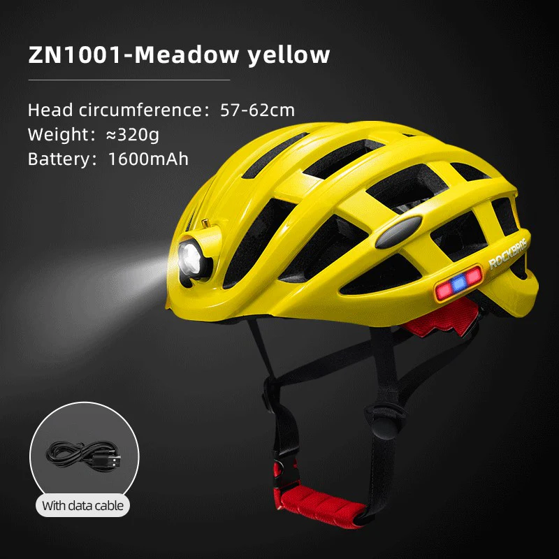 ROCKBROS Cycling Light Helmet 3Modes Bike Ultralight Helmet Electric USB - Image 8