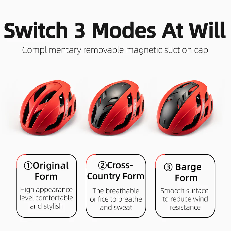 ROCKBROS Cycling MTB Road Bike Helmet Integrally Magnetic Cover Bicycle Helmet - Image 16