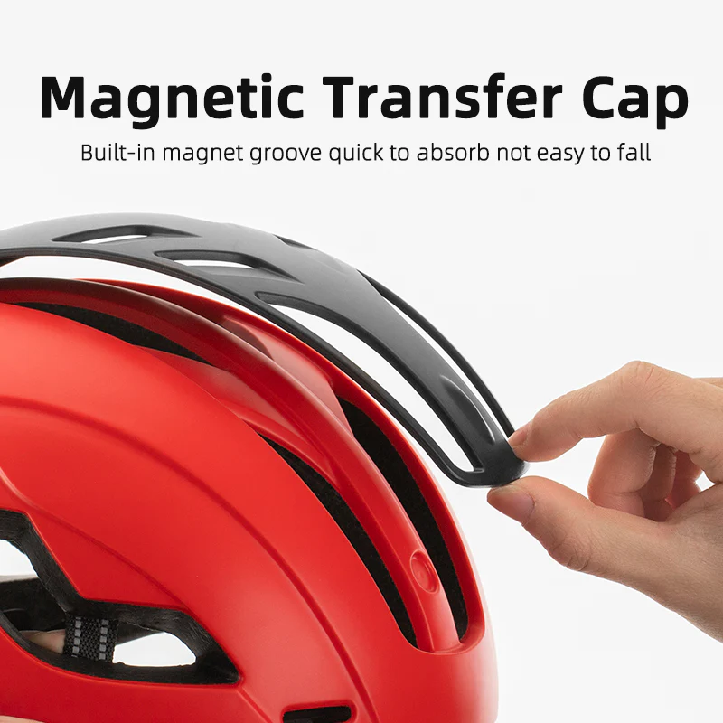 ROCKBROS Cycling MTB Road Bike Helmet Integrally Magnetic Cover Bicycle Helmet - Image 5