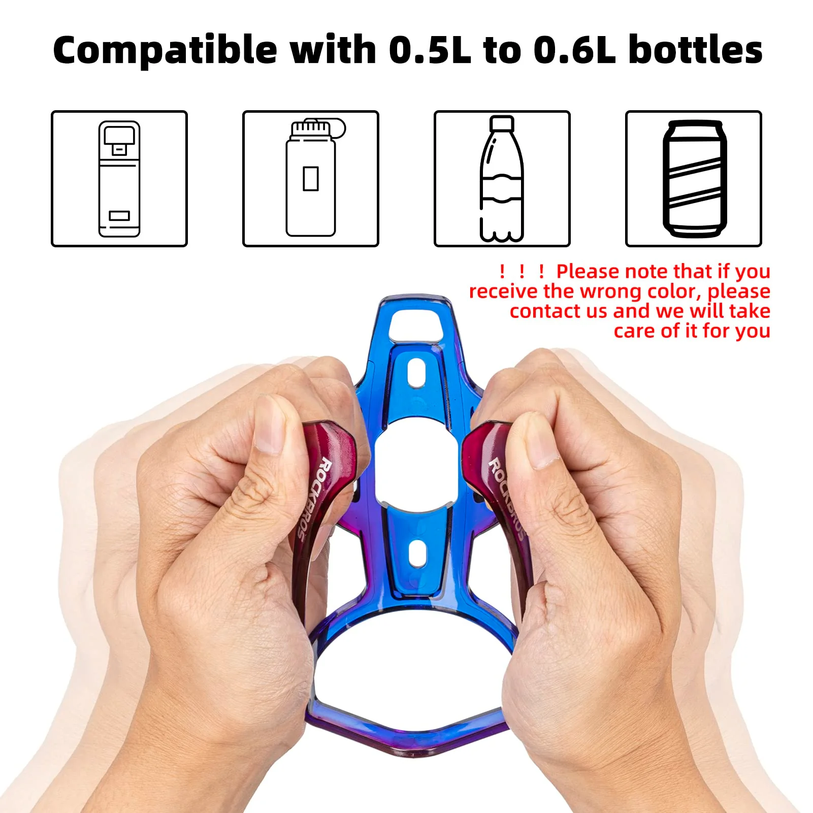 ROCKBROS FK-338 Bike Water Bottle Holder with Screws Tool - Image 12