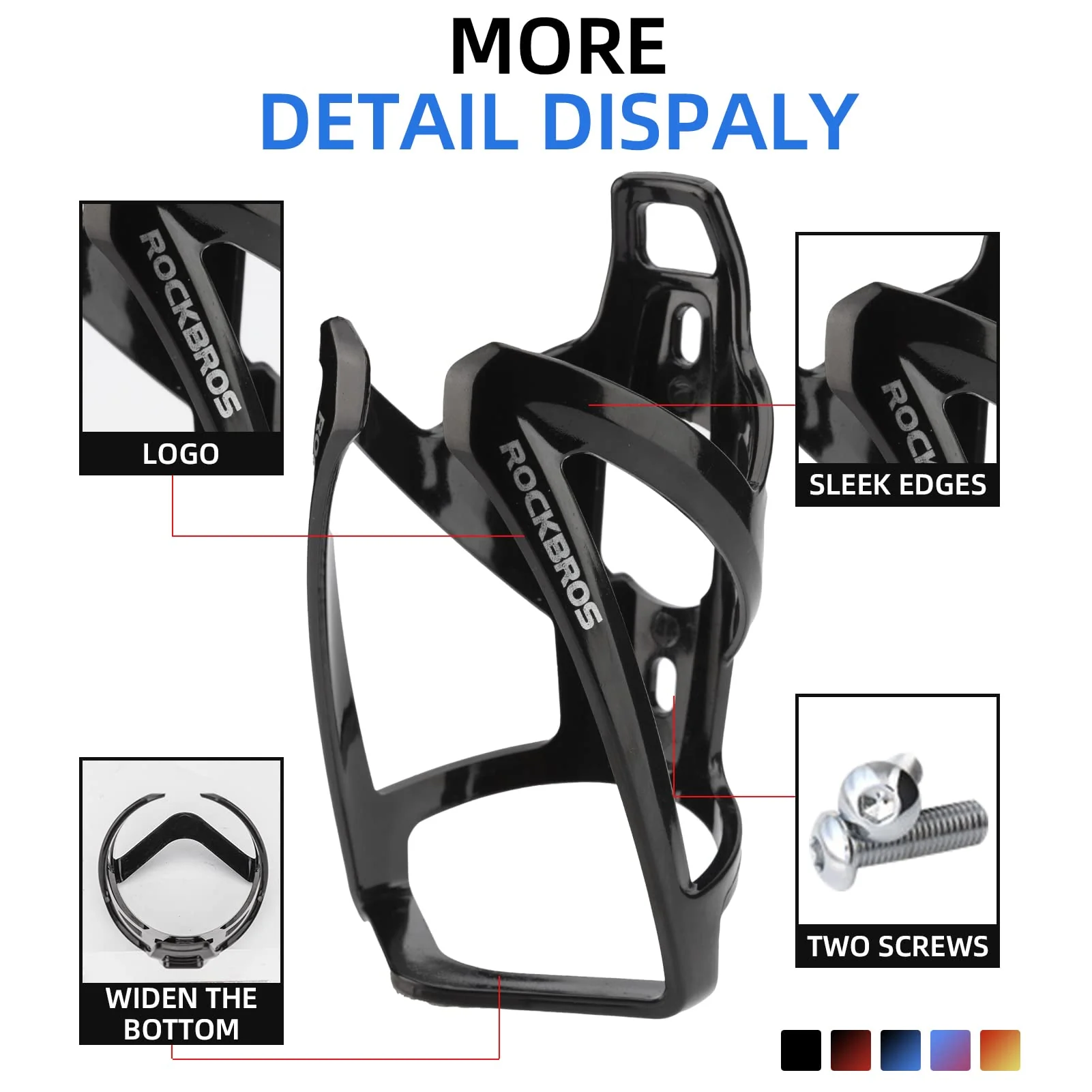 ROCKBROS FK-338 Bike Water Bottle Holder with Screws Tool - Image 3