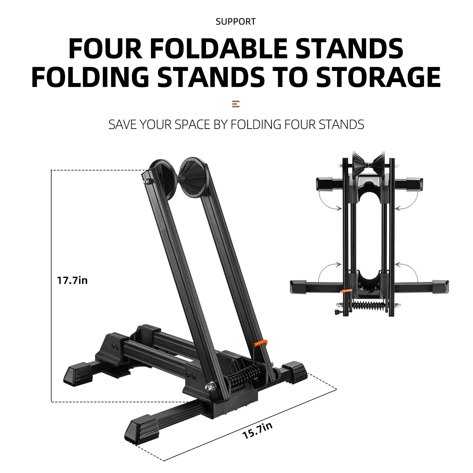 ROCKBROS Foldable Alloy Bike Stand for 20"-29" Wheels - Image 3