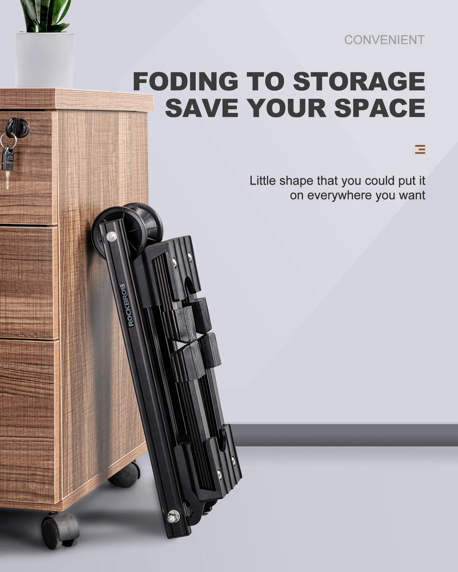 ROCKBROS Foldable Alloy Bike Stand for 20"-29" Wheels - Image 4