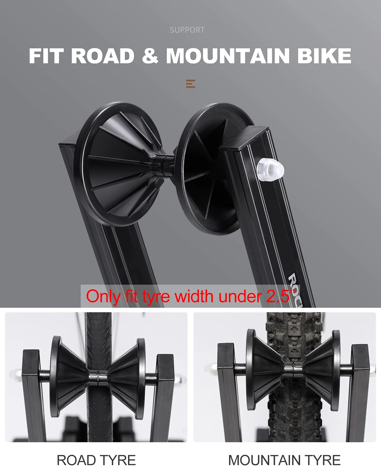 ROCKBROS Foldable Alloy Bike Stand for 20"-29" Wheels - Image 6