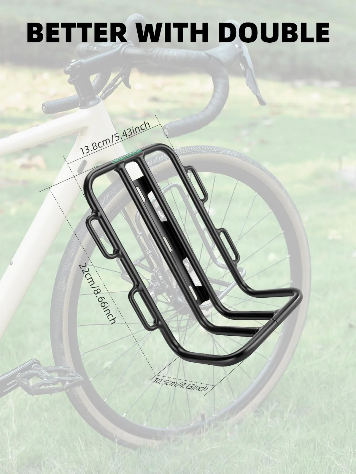 ROCKBROS Front Bike Rack Aluminum Alloy Luggage Touring Carrier Racks 6.6lbs - Image 7