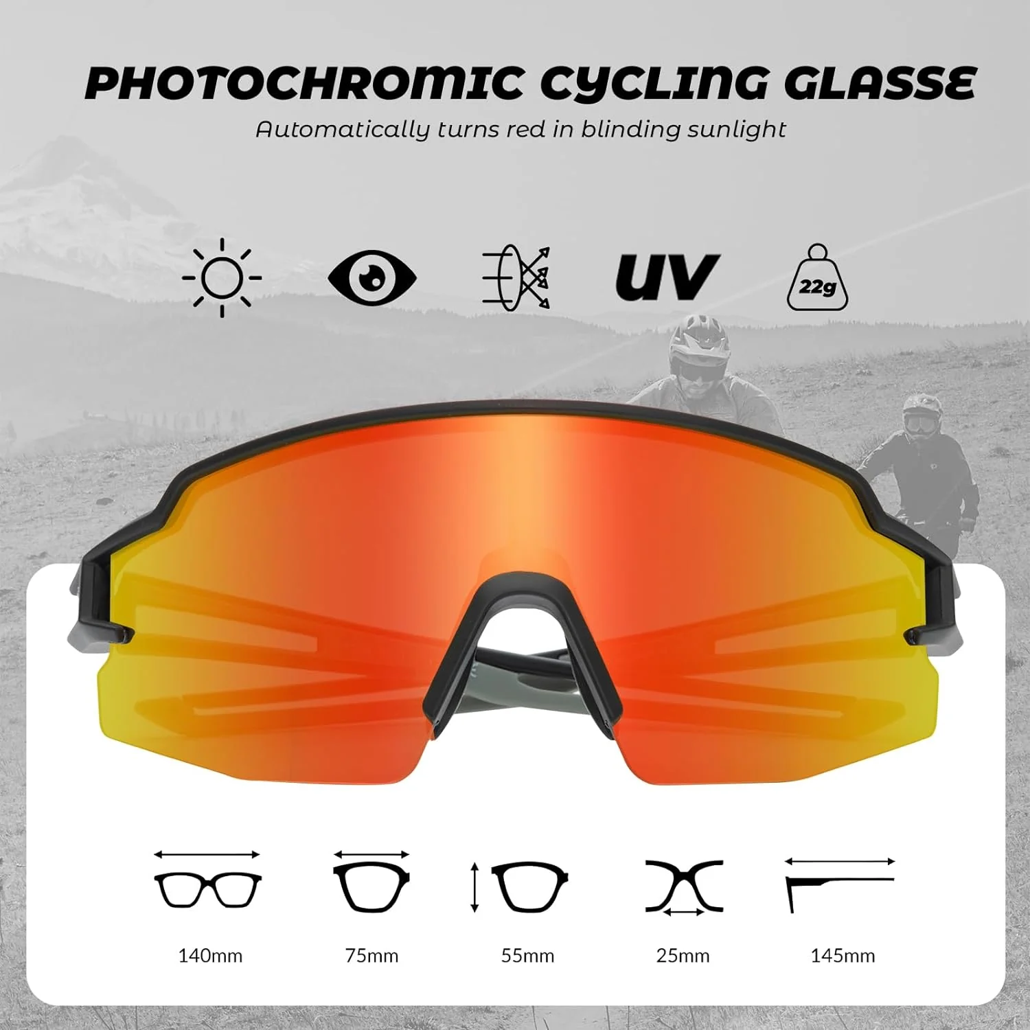 Half Frame Photochromic Sunglasses - Image 44