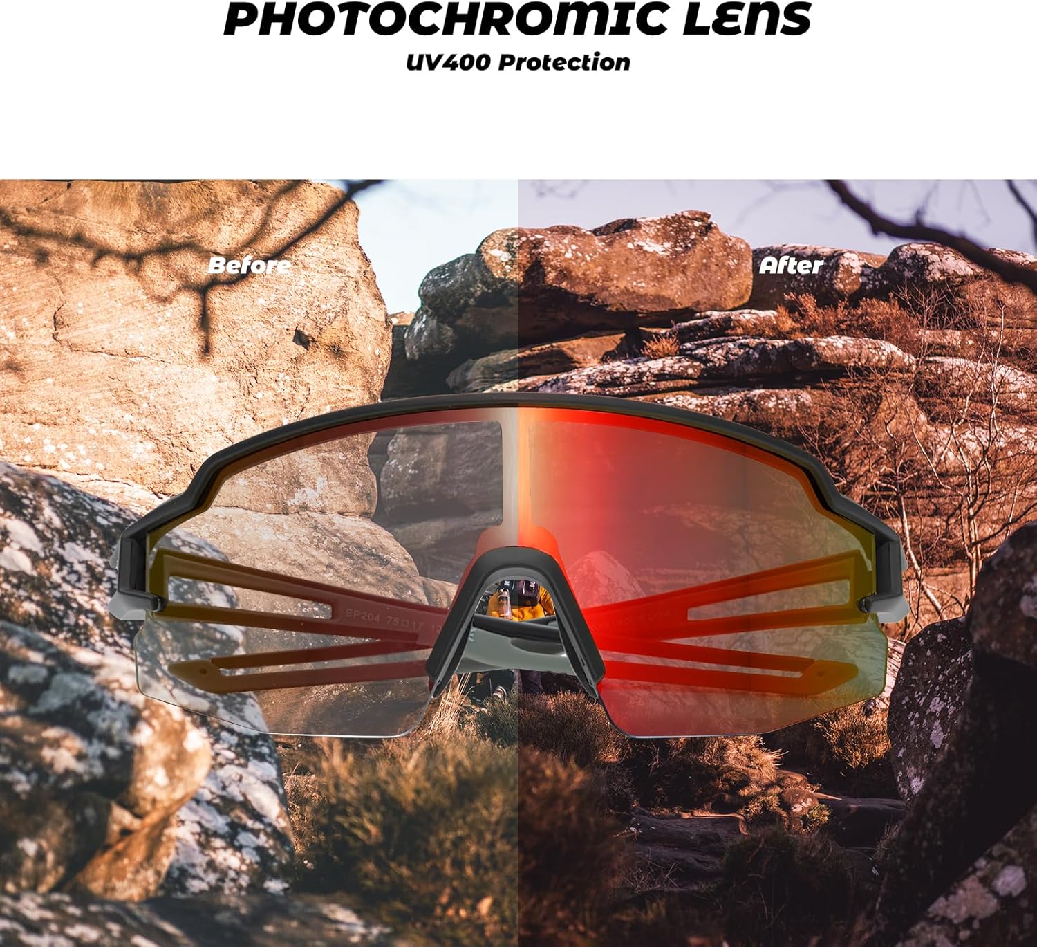 Half Frame Photochromic Sunglasses - Image 45