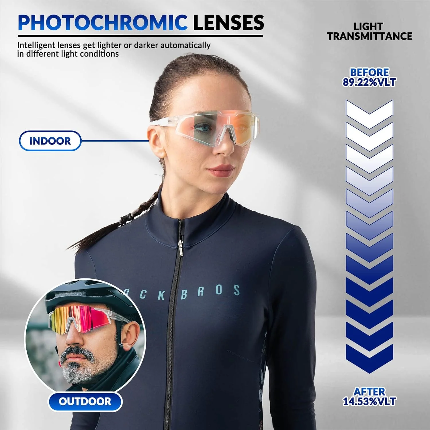 Half Frame Photochromic Sunglasses - Image 49