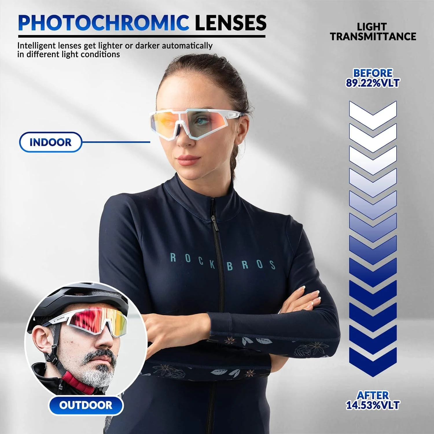 Half Frame Photochromic Sunglasses - Image 62