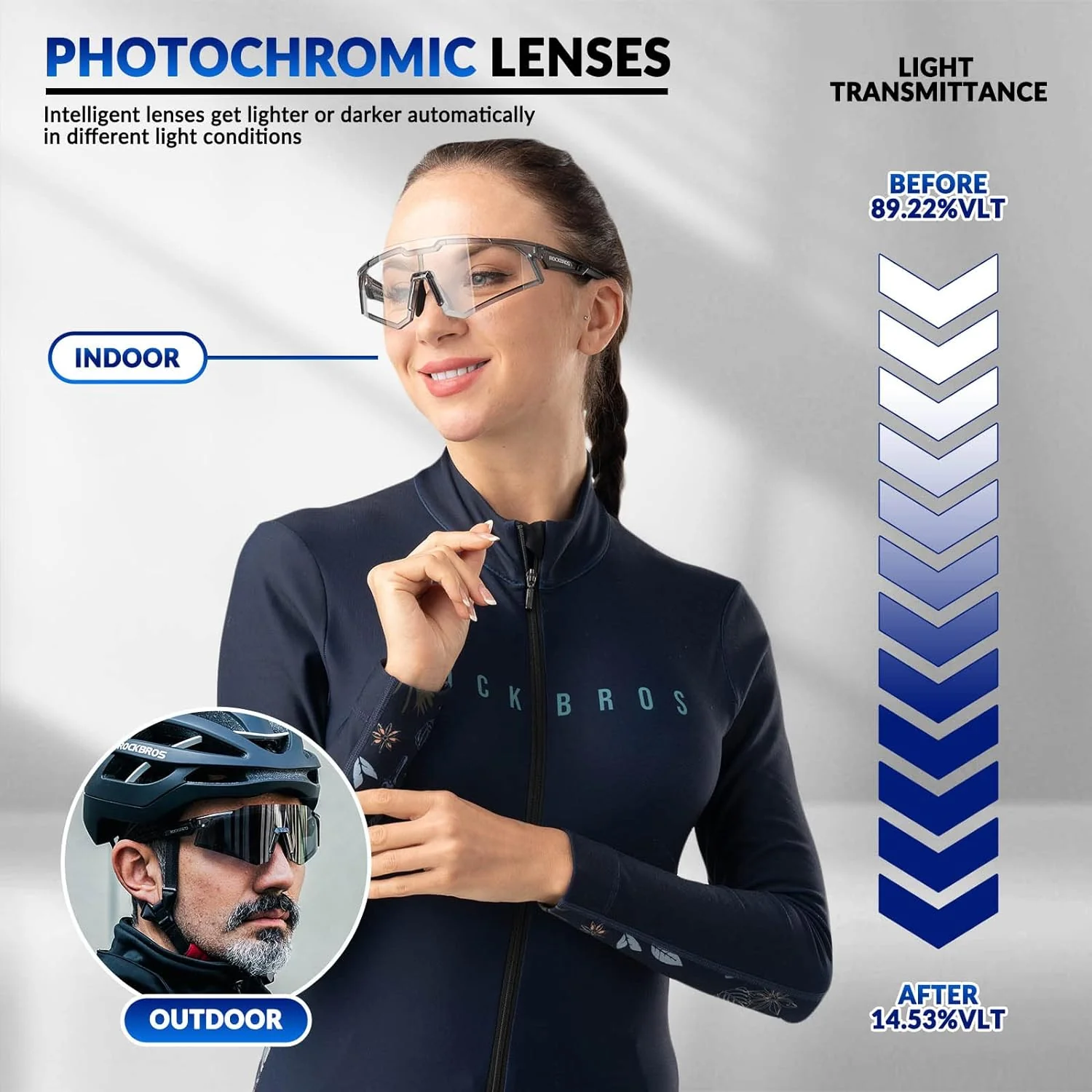 Half Frame Photochromic Sunglasses - Image 80