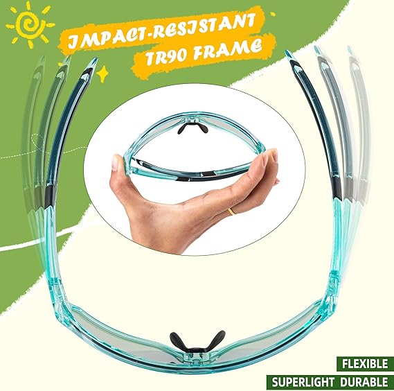 ROCKBROS Kids Photochromic Sports Sunglasses For Kids Ages 8 to 14 - Image 15