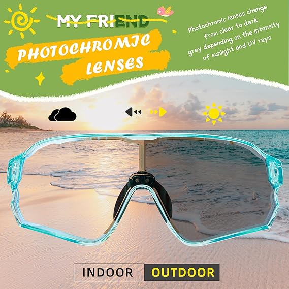 ROCKBROS Kids Photochromic Sports Sunglasses For Kids Ages 8 to 14 - Image 16