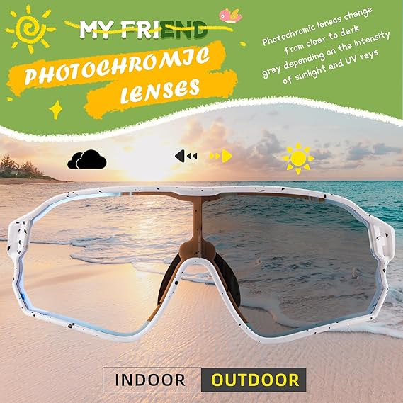 ROCKBROS Kids Photochromic Sports Sunglasses For Kids Ages 8 to 14 - Image 22