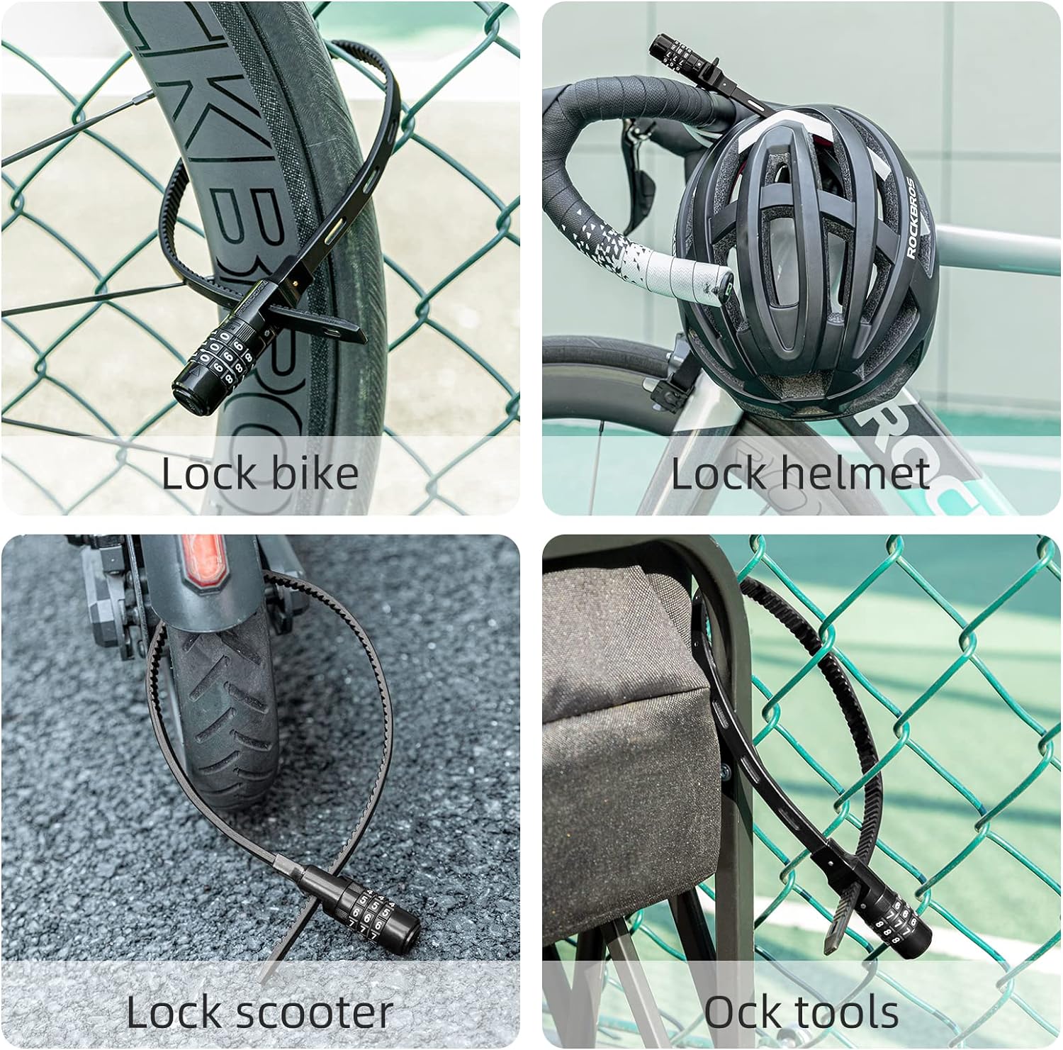 ROCKBROS LCXR Zip Tie Bike Lock Small Cable Lock - Image 6