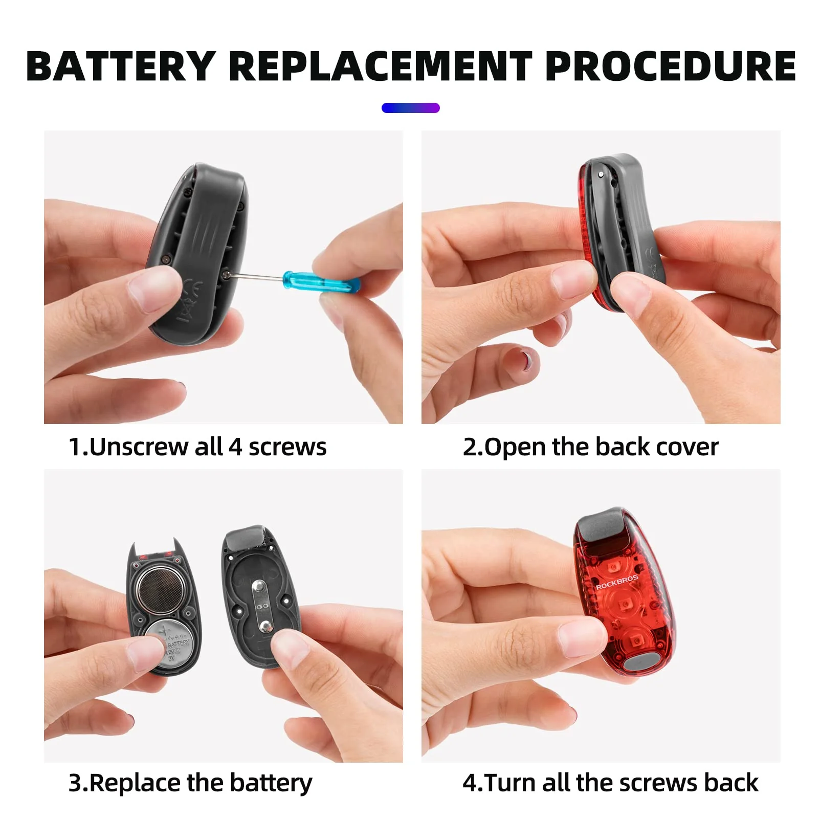 Clip-On Tail Light 3 Lighting Modes - Image 7