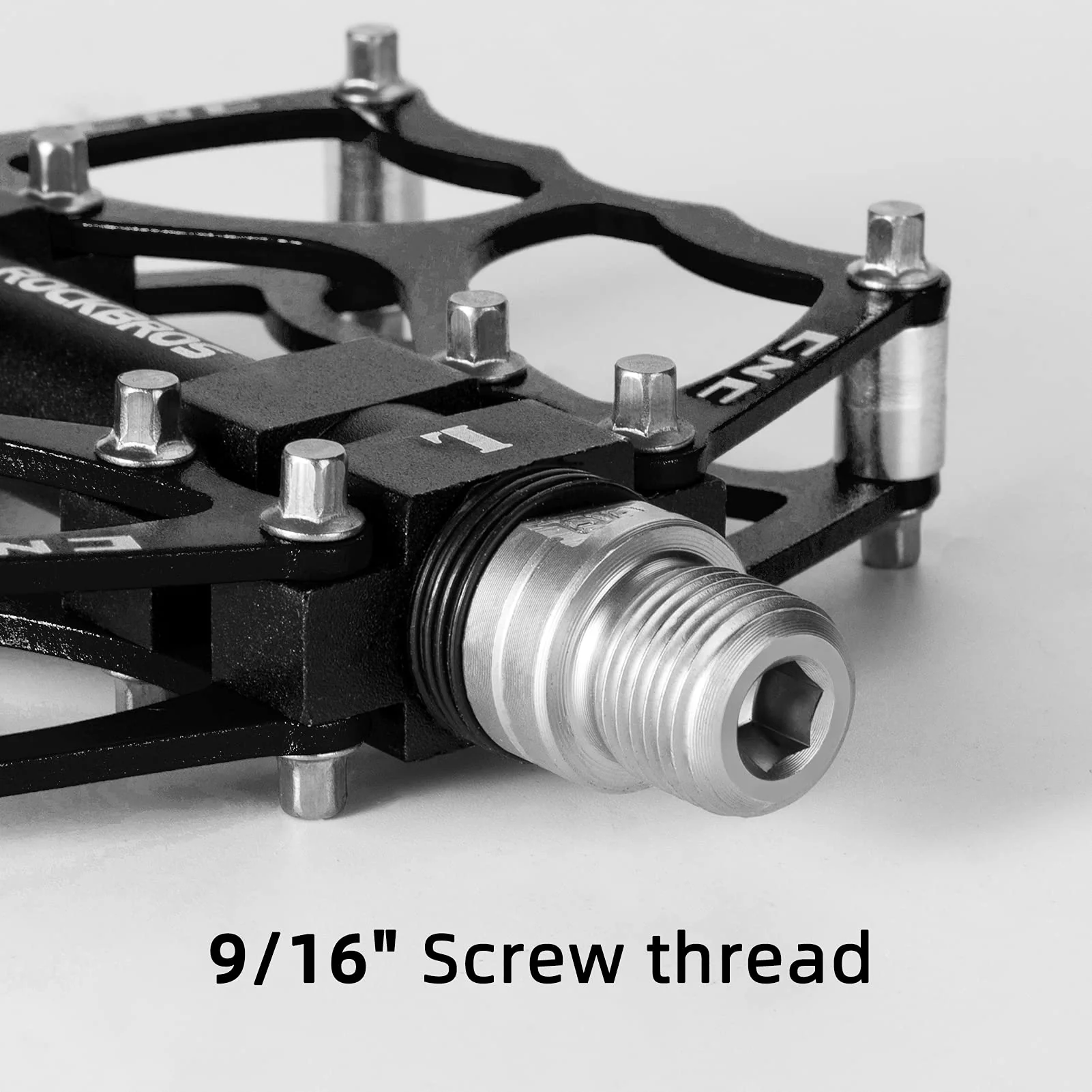 ROCKBROS Lightweight Aluminum Alloy Bike Pedals with Wide Platform Grip - Image 10