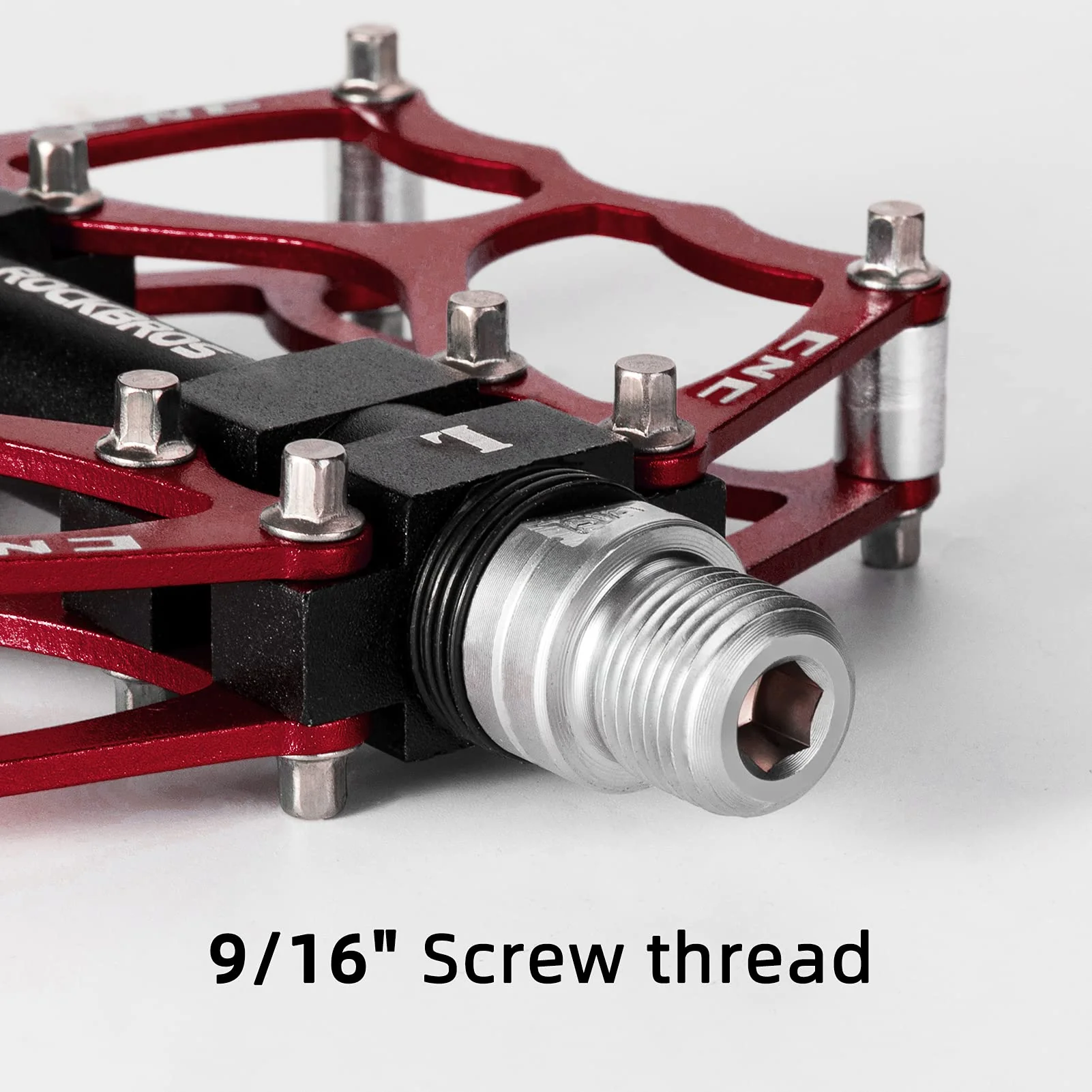 ROCKBROS Lightweight Aluminum Alloy Bike Pedals with Wide Platform Grip - Image 17