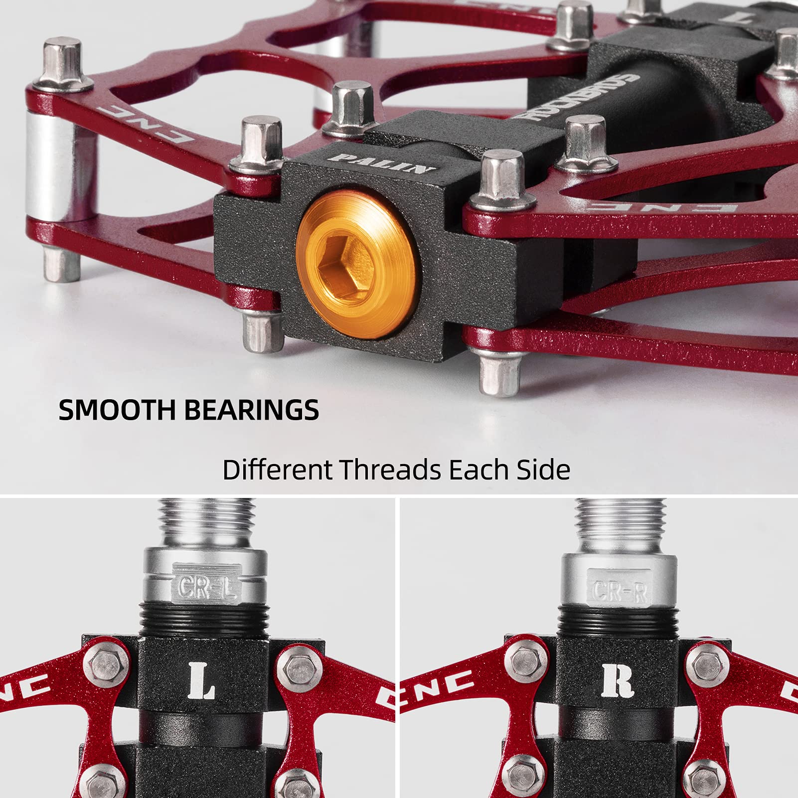 ROCKBROS Lightweight Aluminum Alloy Bike Pedals with Wide Platform Grip - Image 19