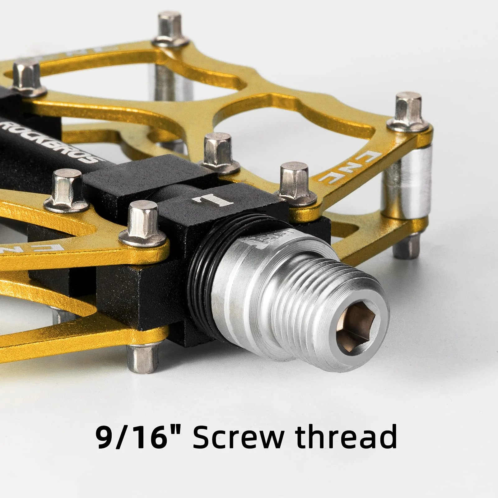 ROCKBROS Lightweight Aluminum Alloy Bike Pedals with Wide Platform Grip - Image 24