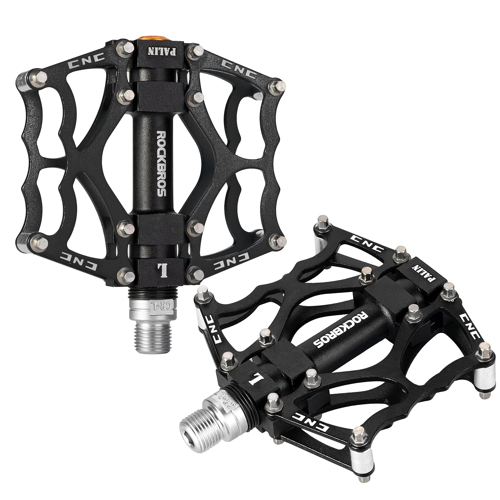 ROCKBROS Lightweight Aluminum Alloy Bike Pedals with Wide Platform Grip - Image 9