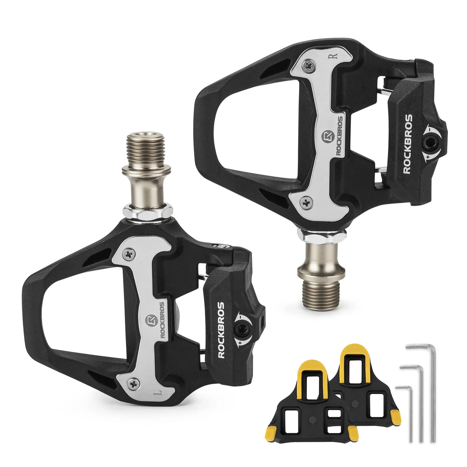 ROCKBROS Lightweight Clipless Pedals with Cleats Compatible with SPD-SL - Image 14