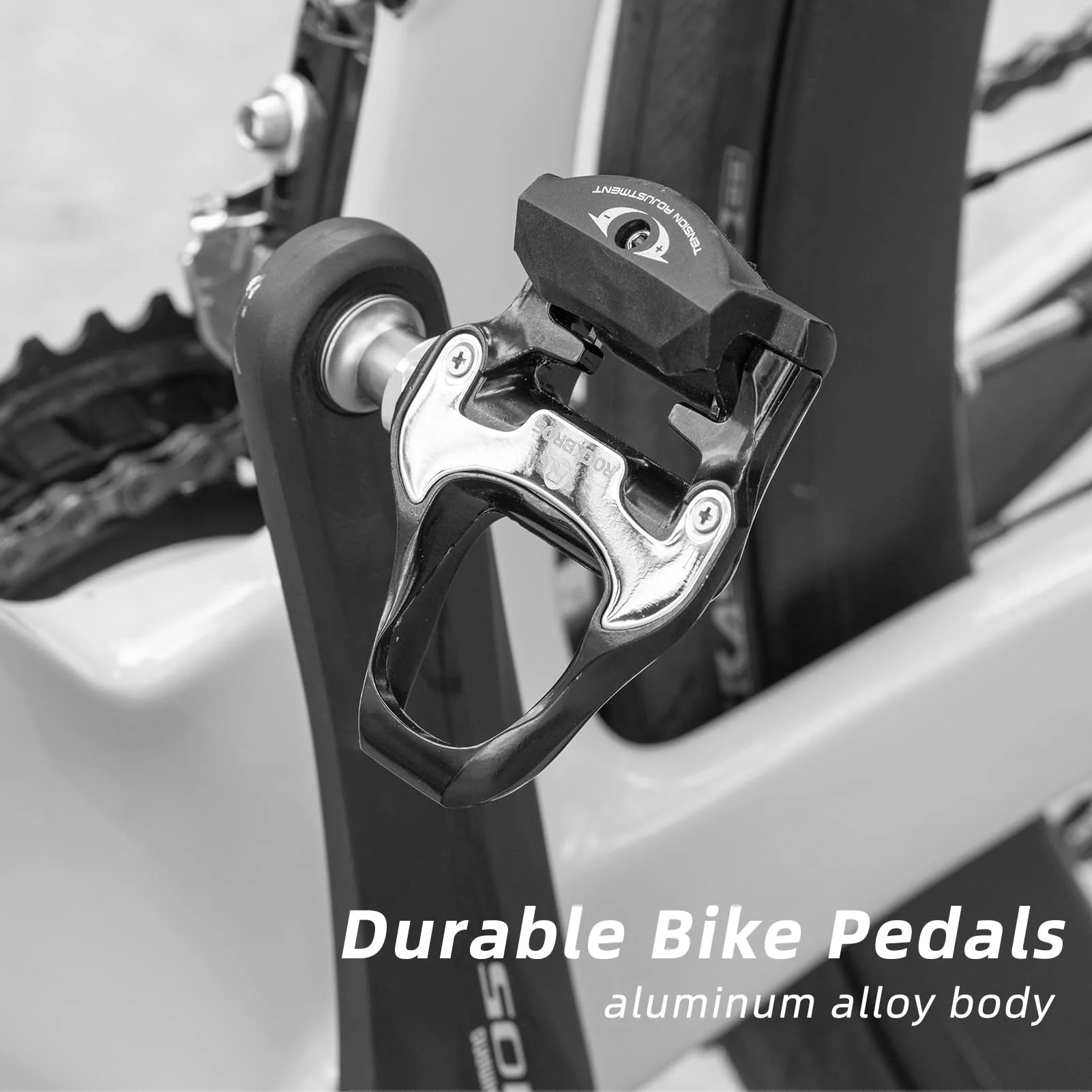 ROCKBROS Lightweight Clipless Pedals with Cleats Compatible with SPD-SL - Image 5